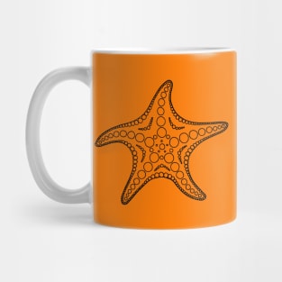 Starfish (black/orange) Mug